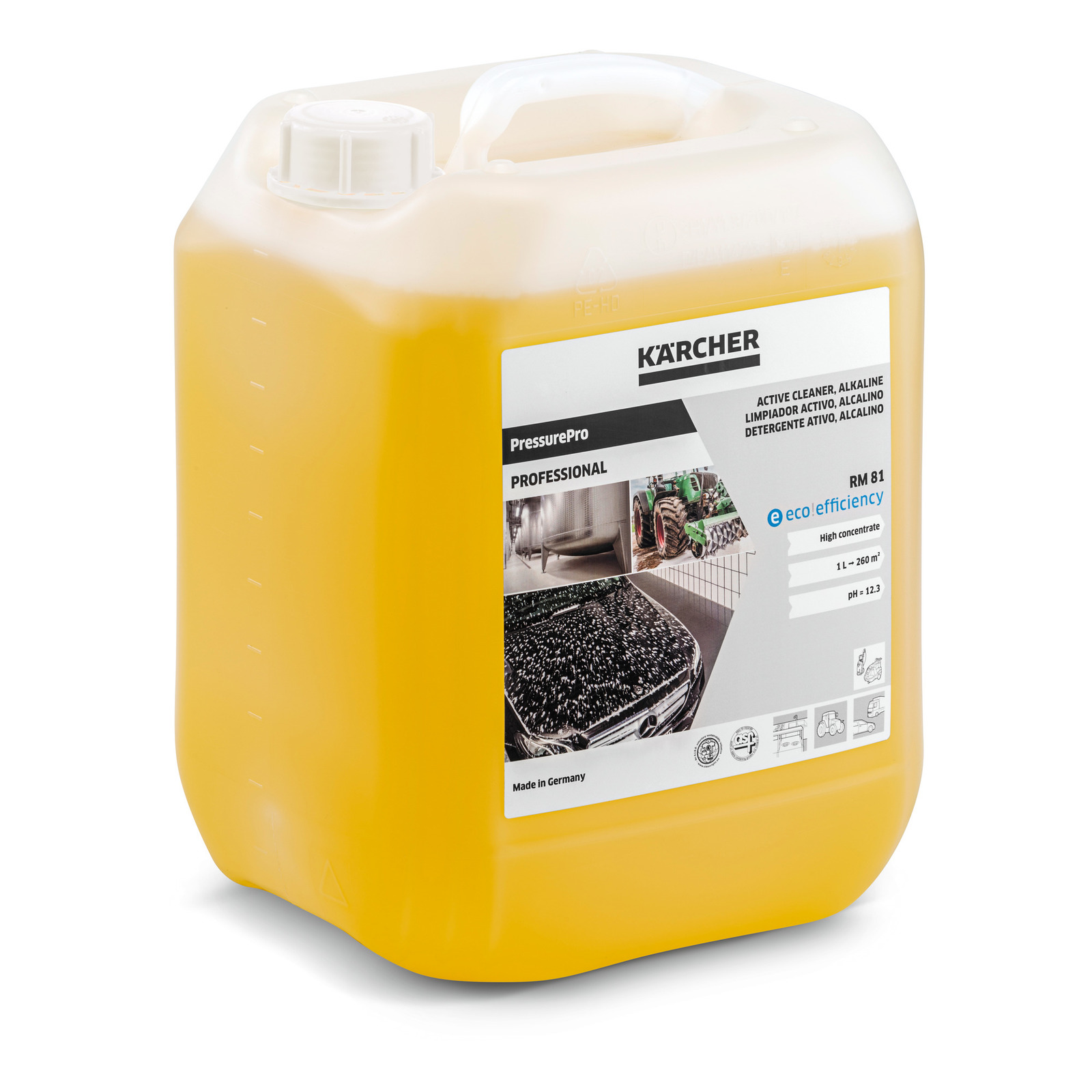 PressurePro Aktivreiniger, alkalisch RM 81 eco!efficiency, 10l